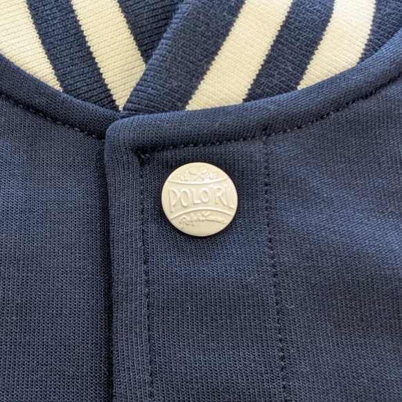 POLO RALPH LAUREN US Open Baseball Jacket Navy White Womens S NWT $298 Varsity - Picture 12 of 17